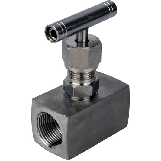 DNOVA VN32M-T-Ht threaded needle valve, body - stainless steel 316, seal - metal, with T-handle