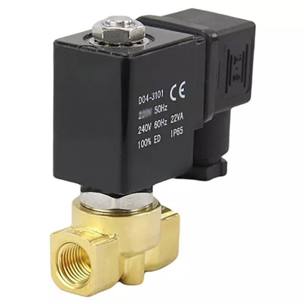 Solenoid valve DNOVA VS700-PT-NC-24VAC, body material - Brass, seal - PTFE, normally closed, coil - 24 VAC