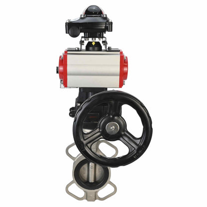 Water Butterfly Valve DNOVA 316l-316l-epdm-da-4M310-110/220-apl210n-gm, body material - stainless steel AISI 316L, disk material - stainless steel AISI 316L, seal - EPDM, pneumatic actuator operated