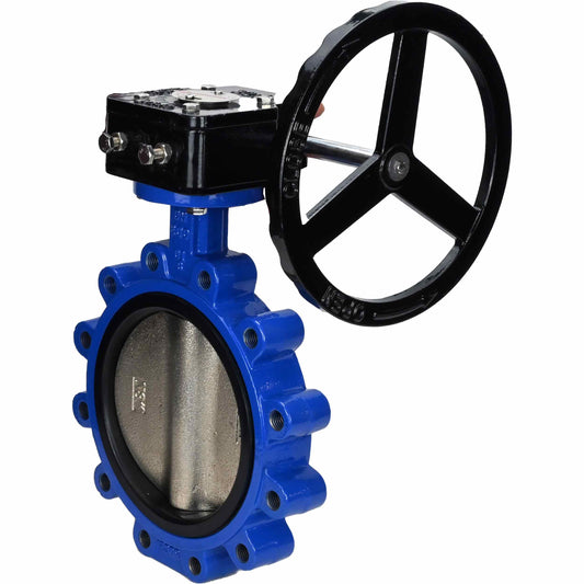 Water Butterfly Valve DNOVA WBV1616N-2W-Fb-R, body material - cast iron QT450, disk material - cast iron QT450, seal - NBR, gearbox