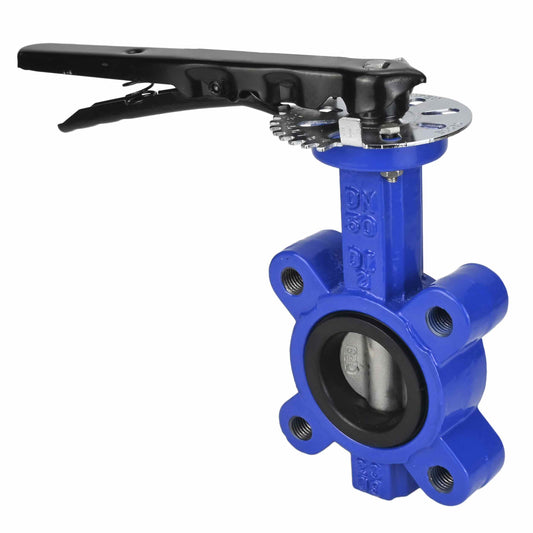 Water Butterfly Valve DNOVA WBV1631N-2W-Fb-H, body material - cast iron QT450, disk material - stainless steel AISI 304, seal - NBR, handle