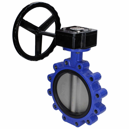 Water Butterfly Valve DNOVA WBV1631N-2W-Fb-R, body material - cast iron QT450, disk material - stainless steel AISI 304, seal - NBR, gearbox
