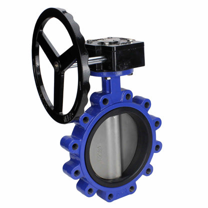 Water Butterfly Valve DNOVA WBV1631E-2W-Fb-R, body material - cast iron QT450, disk material - stainless steel AISI 304, seal - EPDM, gearbox