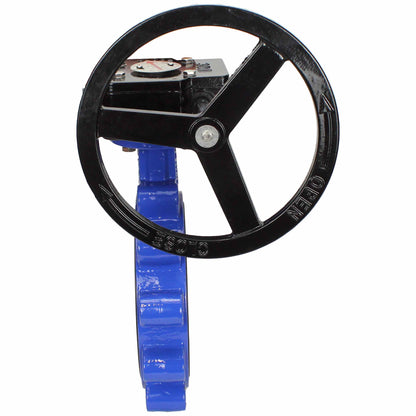 Water Butterfly Valve DNOVA WBV1631E-2W-Fb-R, body material - cast iron QT450, disk material - stainless steel AISI 304, seal - EPDM, gearbox