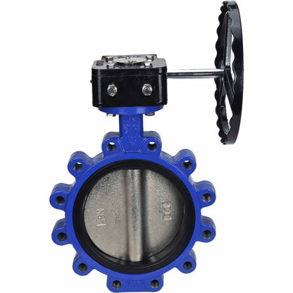 Water Butterfly Valve DNOVA WBV1616E-2W-Fb-R, body material - cast iron QT450, disk material - cast iron QT450, seal - EPDM, gearbox