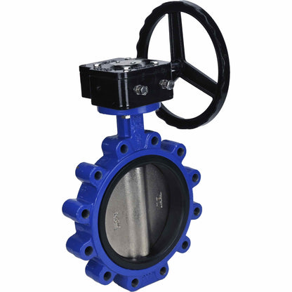 Water Butterfly Valve DNOVA WBV1616N-2W-Fb-R, body material - cast iron QT450, disk material - cast iron QT450, seal - NBR, gearbox