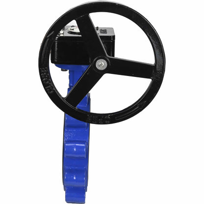 Water Butterfly Valve DNOVA WBV1616N-2W-Fb-R, body material - cast iron QT450, disk material - cast iron QT450, seal - NBR, gearbox