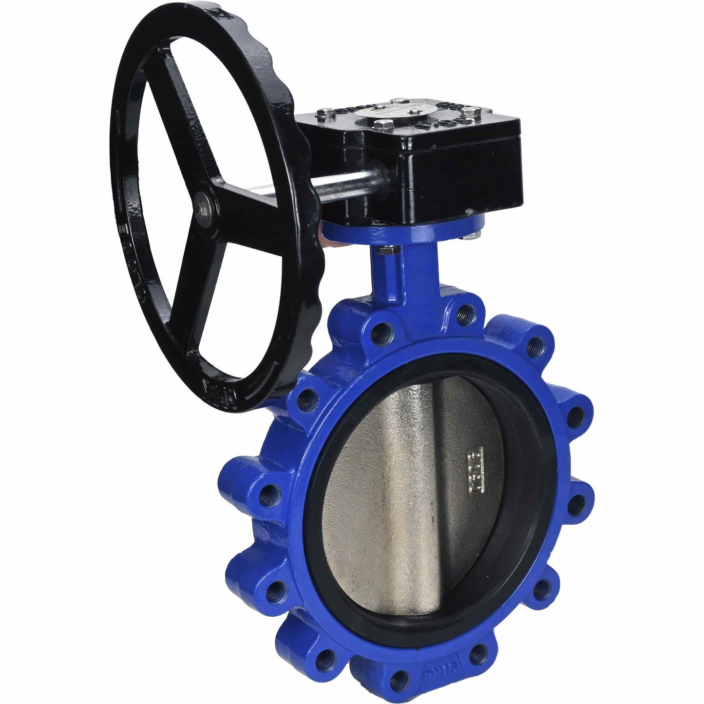 Water Butterfly Valve DNOVA WBV1616N-2W-Fb-R, body material - cast iron QT450, disk material - cast iron QT450, seal - NBR, gearbox