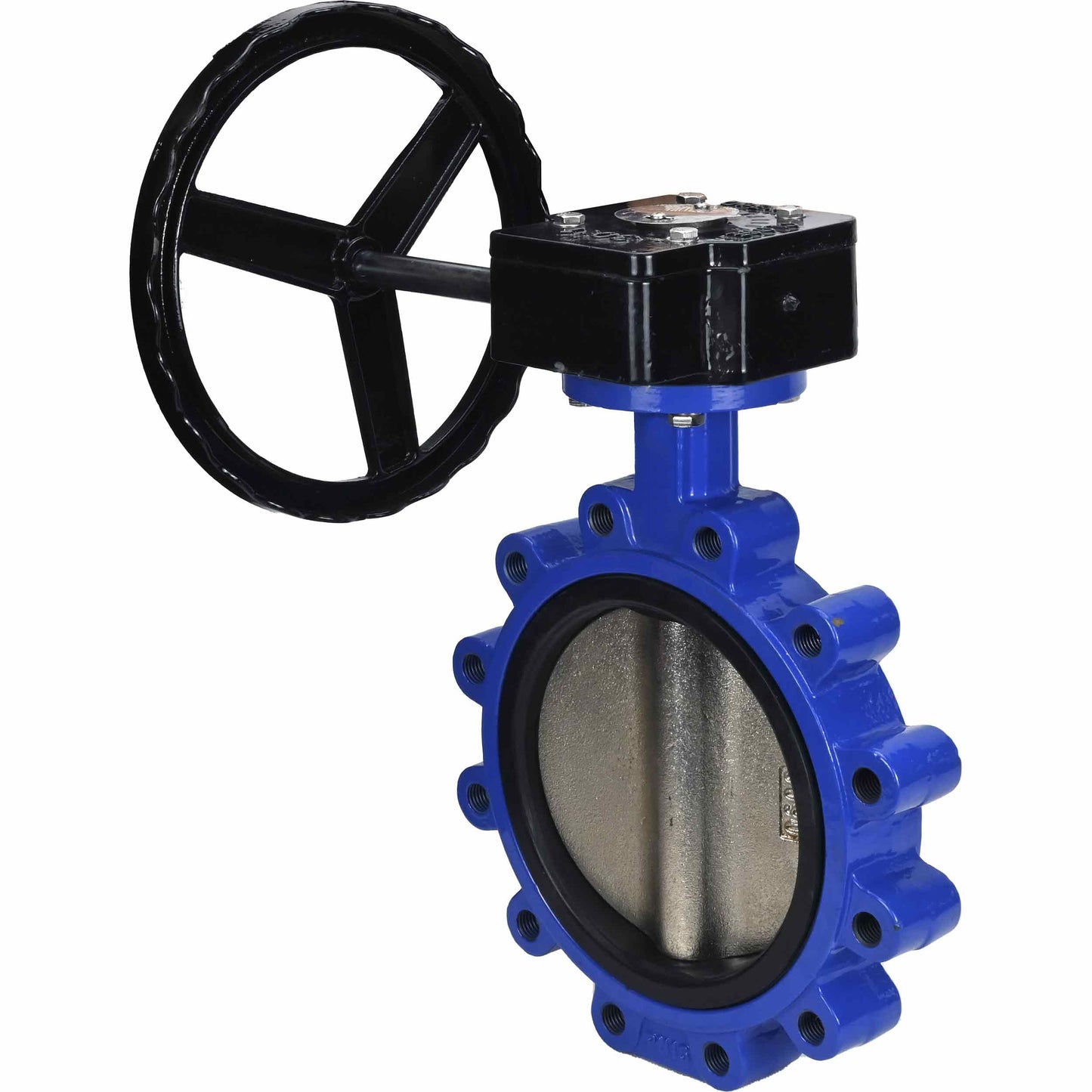 Water Butterfly Valve DNOVA WBV1616N-2W-Fb-R, body material - cast iron QT450, disk material - cast iron QT450, seal - NBR, gearbox