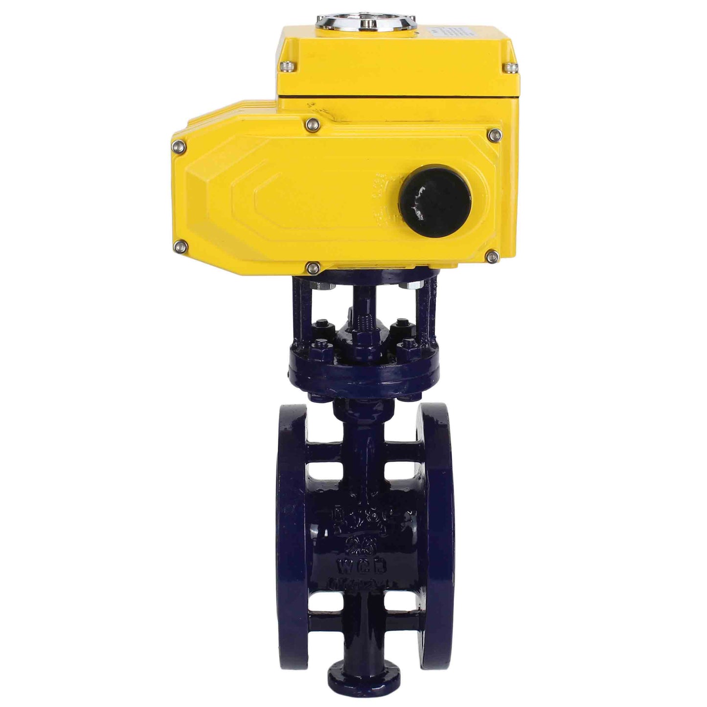 Water Butterfly Valve DNOVA WBV3EX-3432M-1W-F-ISO, body material - Carbon steel, disk material - Stainless steel AISI 316, seal - Metal, electric actuator QT-N-хEM-B1 220V