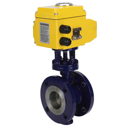 Water Butterfly Valve DNOVA WBV3EX-3432M-1W-F-ISO, body material - Carbon steel, disk material - Stainless steel AISI 316, seal - Metal, electric actuator QT-N-хEM-A1 220V