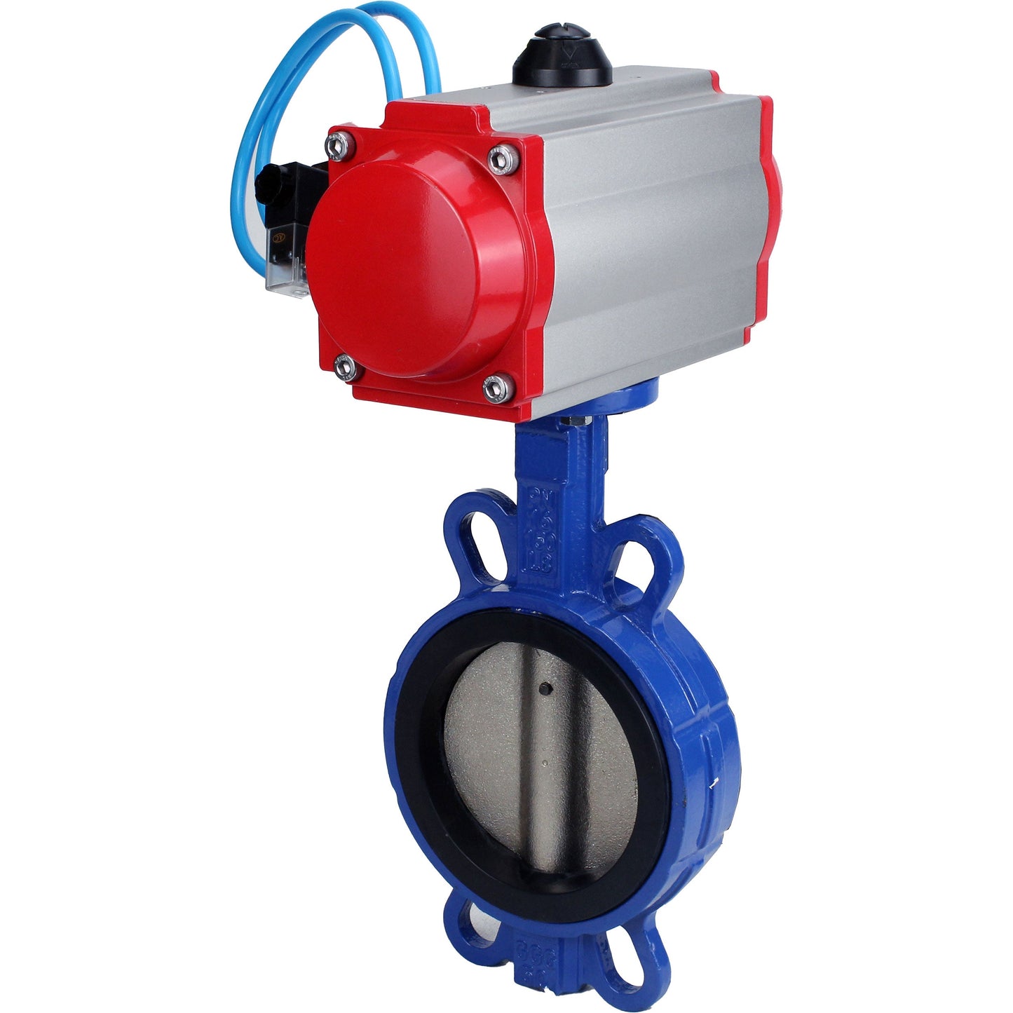 Water Butterfly Valve DNOVA WBV1413E-2W-Fb-H, body material - cast iron GGG50, disk material - cast iron GGG40, seal - EPDM, with pneumatic actuator with return springs PA-SA, 4V320-08 220V