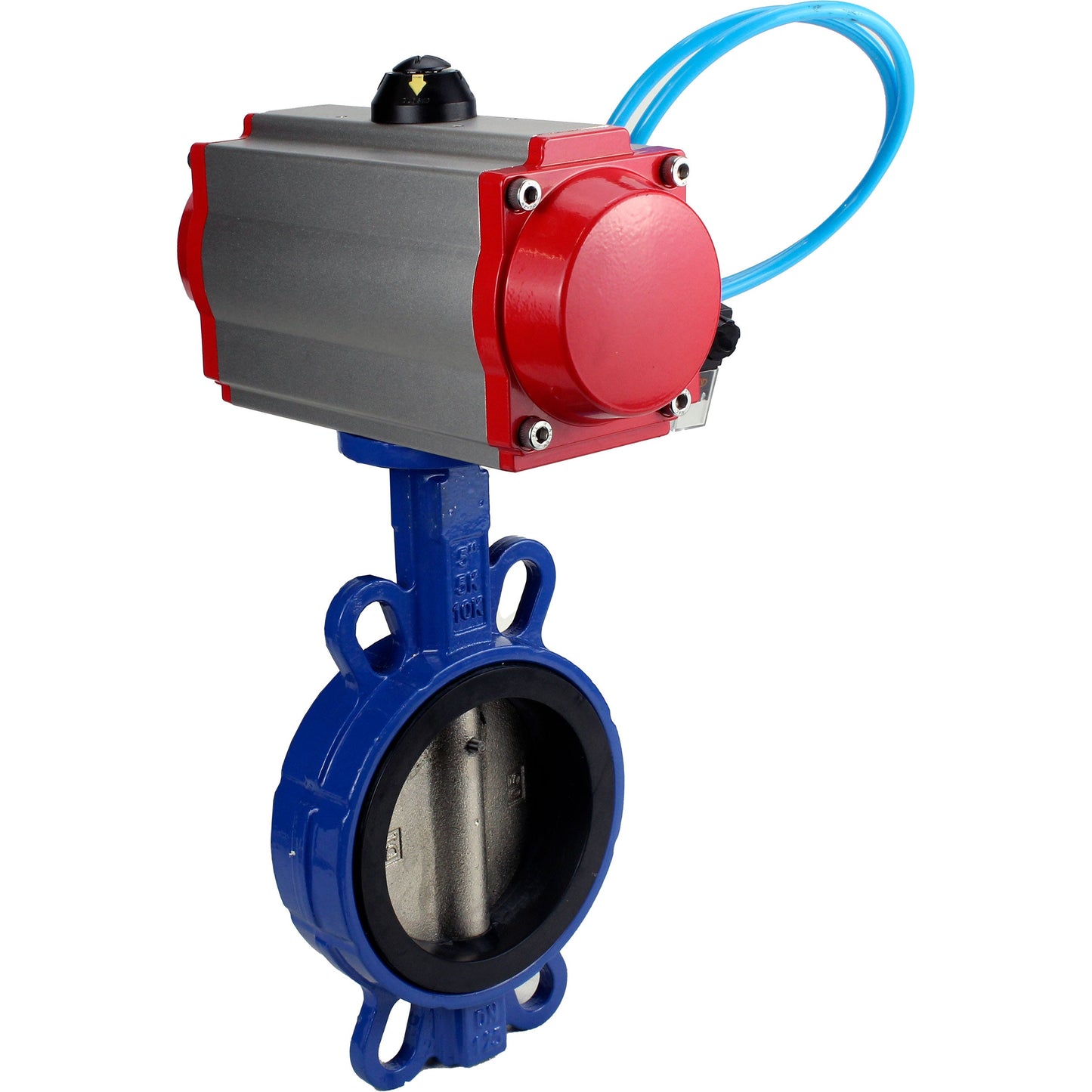 Water Butterfly Valve DNOVA WBV1413E-2W-Fb-H, body material - cast iron GGG50, disk material - cast iron GGG40, seal - EPDM, with pneumatic actuator with return springs PA-SA, 4V320-08 220V