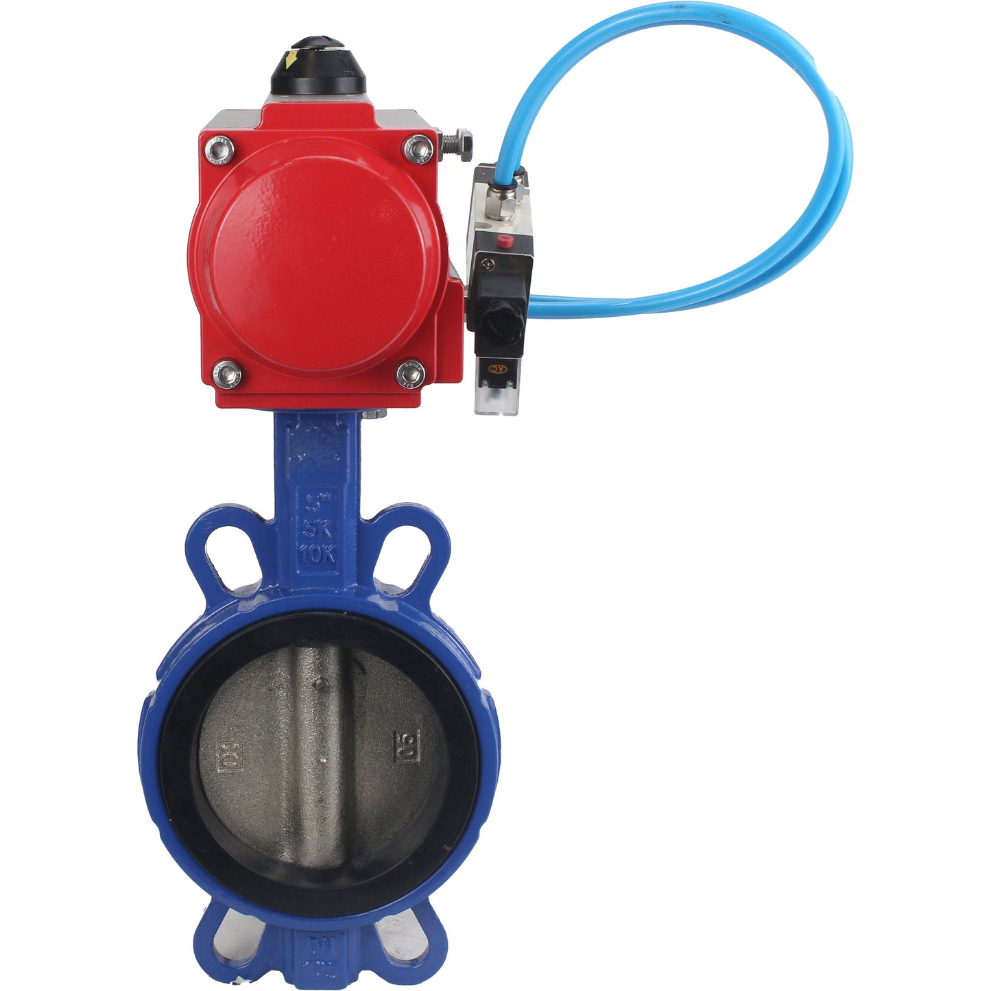 Water Butterfly Valve DNOVA WBV1413E-2W-Fb-H, body material - cast iron GGG50, disk material - cast iron GGG40, seal - EPDM, with pneumatic actuator with return springs PA-SA, 4V320-10 220V