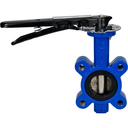 Water Butterfly Valve DNOVA WBV1616E-2W-Fb-H, body material - cast iron QT450, disk material - cast iron QT450, seal - EPDM, handle