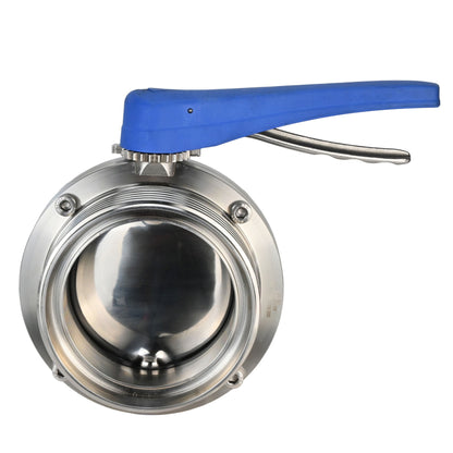 Válvula de mariposa de agua DNOVA WBV3131E-2W-TH, material del cuerpo - acero inoxidable 304 de grado alimenticio, material del disco - acero inoxidable AISI 304, sello - EPDM, roscado, con manija