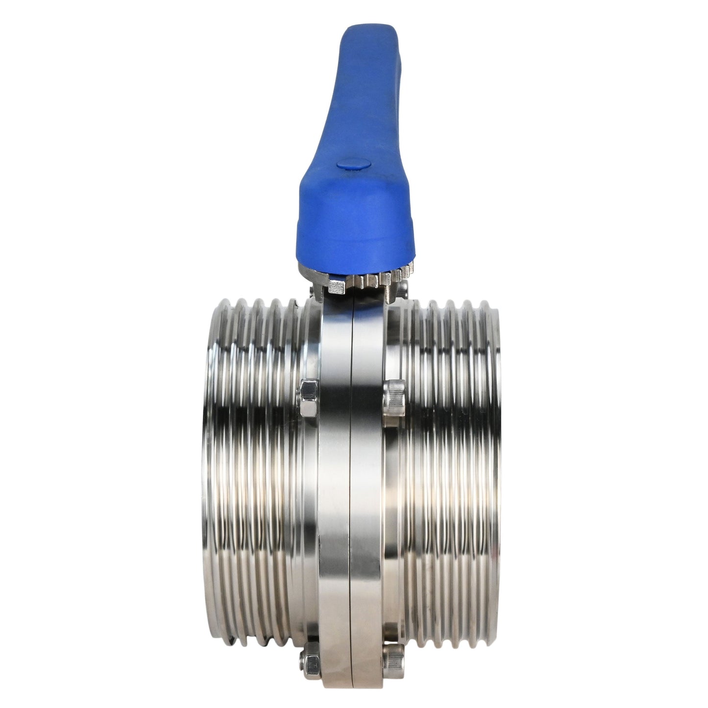 Válvula de mariposa de agua DNOVA WBV3131E-2W-TH, material del cuerpo - acero inoxidable 304 de grado alimenticio, material del disco - acero inoxidable AISI 304, sello - EPDM, roscado, con manija