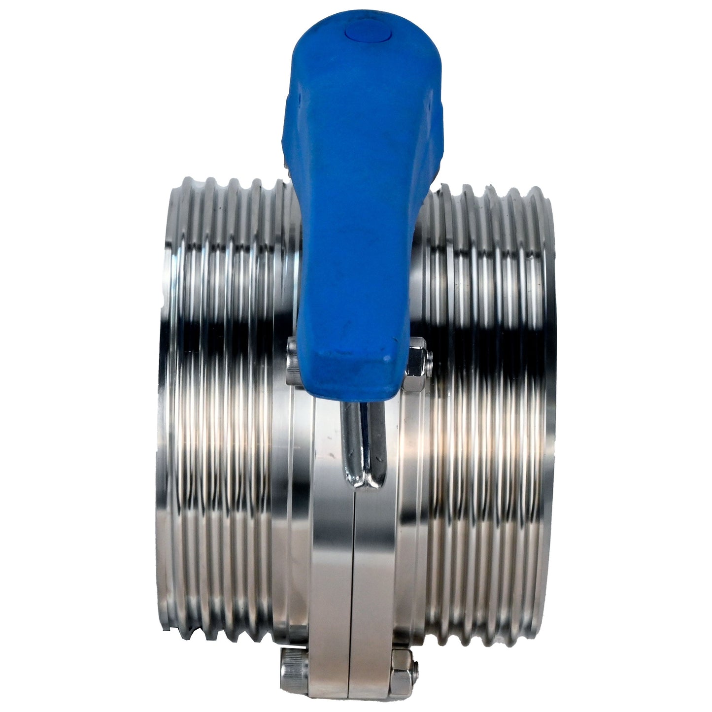 Válvula de mariposa de agua DNOVA WBV3131E-2W-TH, material del cuerpo - acero inoxidable 304 de grado alimenticio, material del disco - acero inoxidable AISI 304, sello - EPDM, roscado, con manija