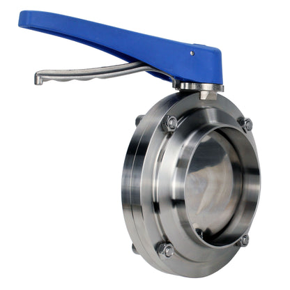 Válvula de mariposa de agua DNOVA WBV3131E-2W-WH, material del cuerpo - Acero inoxidable AISI 304, material del disco - Acero inoxidable AISI 304, junta - EPDM, soldada, con maneta