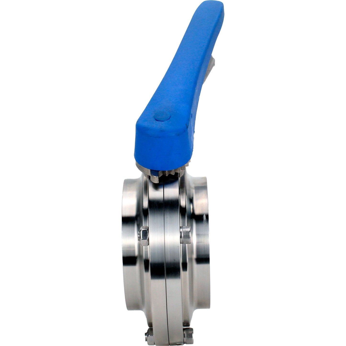 Válvula de mariposa de agua DNOVA WBV3131E-2W-WH, material del cuerpo - Acero inoxidable AISI 304, material del disco - Acero inoxidable AISI 304, junta - EPDM, soldada, con maneta
