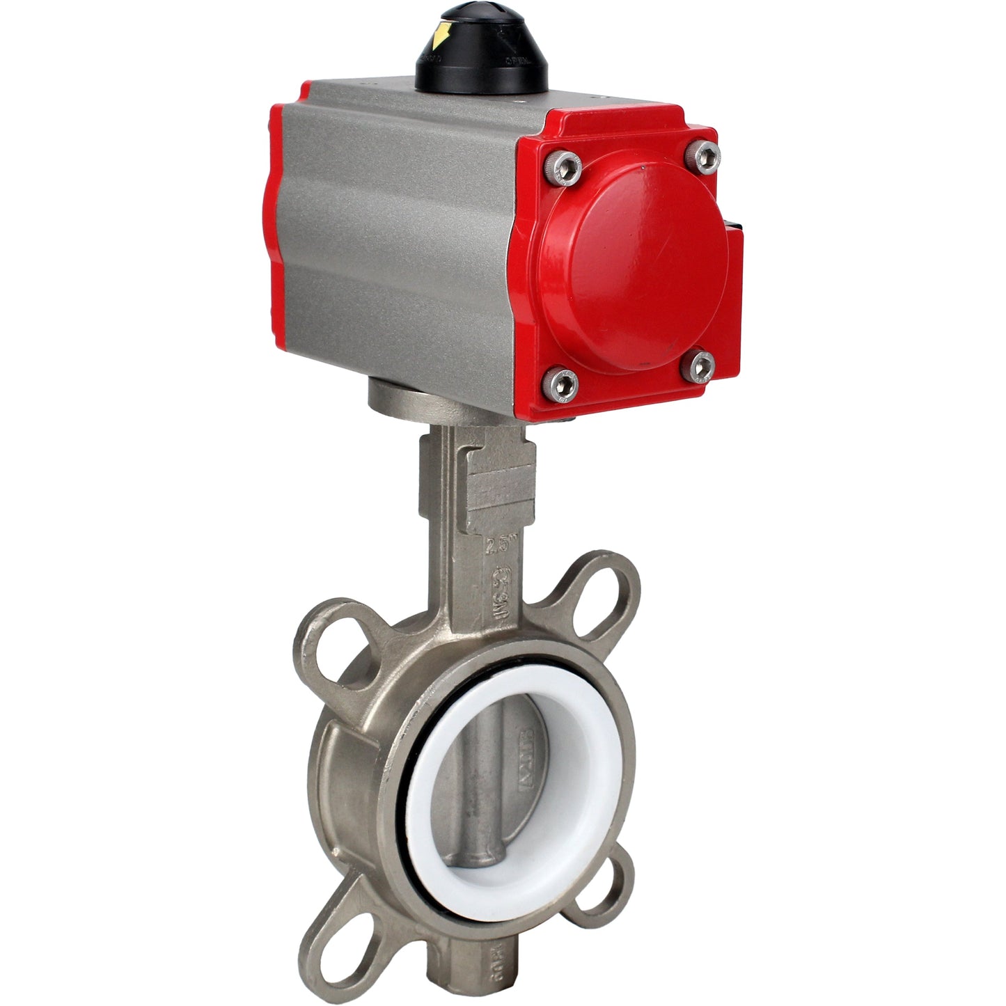 Water Butterfly Valve DNOVA WBV3131P-2W-Fb-H, body material - Stainless steel AISI 304, disk material - Stainless steel AISI 304, seal - PTFE, pneumatic actuator PA-DA double action,4M310-08 NAMUR 24V