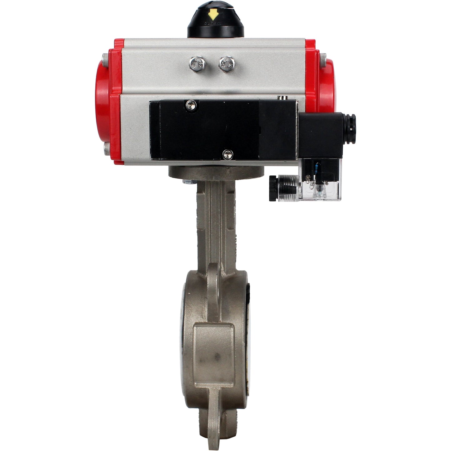 Water Butterfly Valve DNOVA WBV3131P-2W-Fb-H, body material - Stainless steel AISI 304, disk material - Stainless steel AISI 304, seal - PTFE, pneumatic actuator PA-DA double action,4M310-08 NAMUR 24V