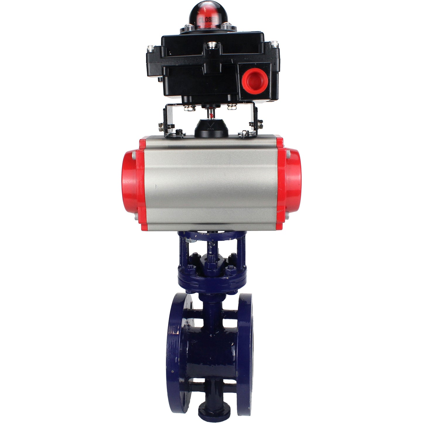 Water Butterfly Valve DNOVA WBV3EX-3432M-1W-F-ISO, body material - Carbon steel, disk material - Stainless steel AISI 316, seal - Metal, pneumatic actuator PA-SA with return springs, 4M310-08 24V, LSU APL-410N EX