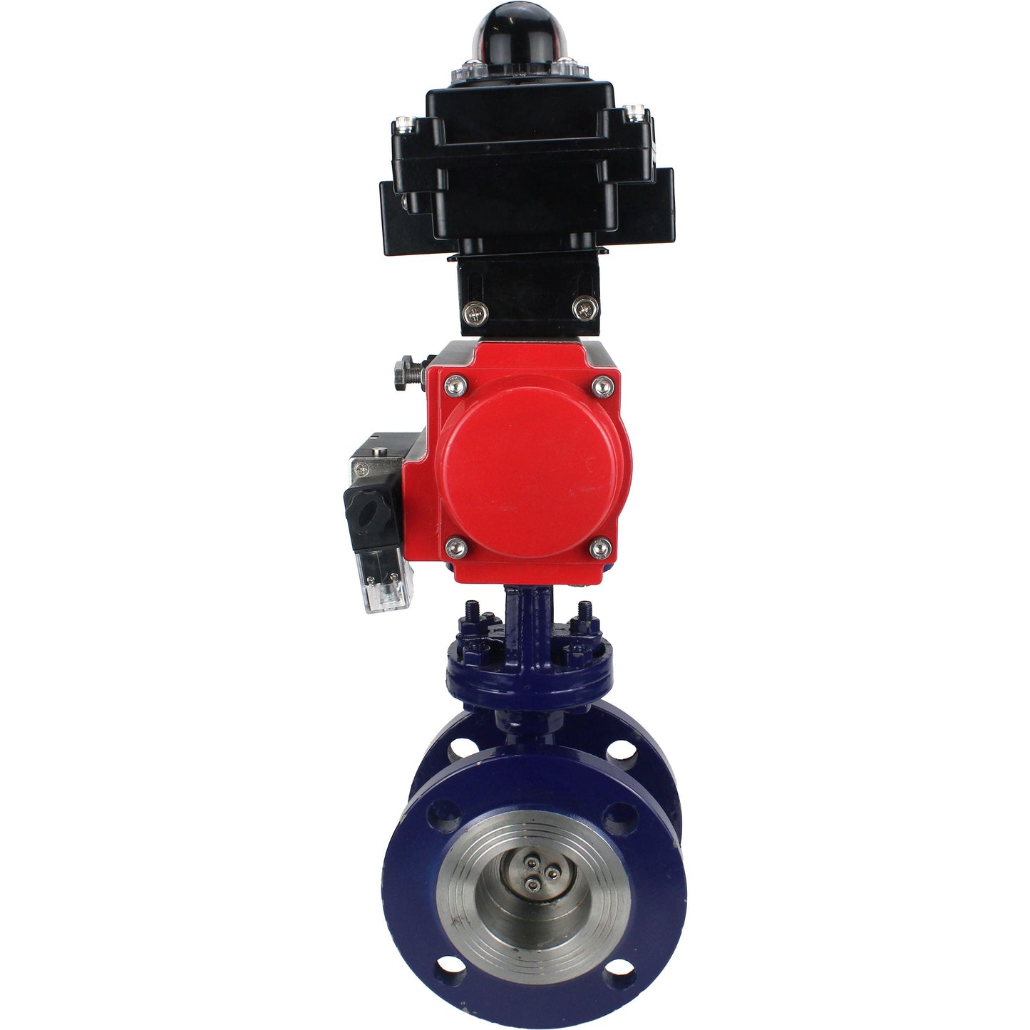 Water Butterfly Valve DNOVA WBV3EX-3432M-1W-F-ISO, body material - Carbon steel, disk material - Stainless steel AISI 316, seal - Metal, pneumatic actuator PA-SA with return springs, 4M310-08 220V, LSU APL-410N EX