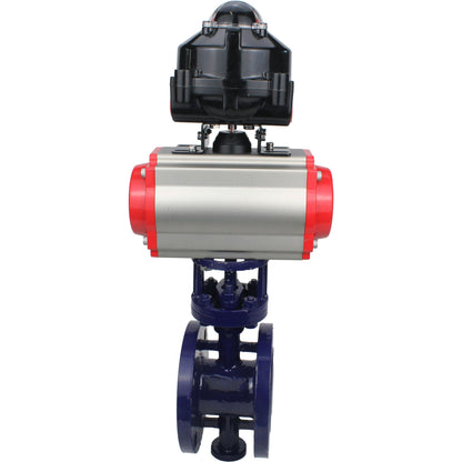 Water Butterfly Valve DNOVA WBV3EX-3432M-1W-F-ISO, body material - Carbon steel, disk material - Stainless steel AISI 316, seal - Metal, pneumatic actuator PA-SA with return springs, 4M310-08 220V, LSU APL-510N EX