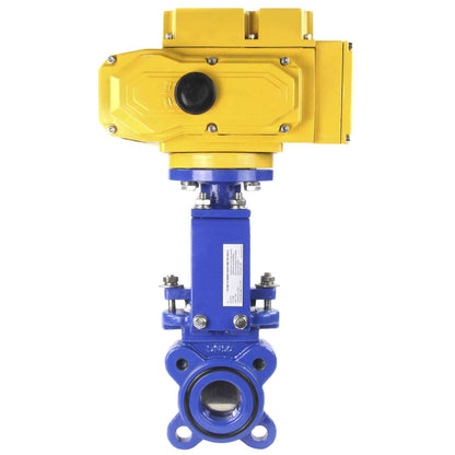Knife Gate Valve DNOVA GVKN1331N-2W-Fb-ISO Class 125 NBR Wafer type, Cast Iron, Bidirectional, with DNOVA-MT-50 110/220V electric actuator