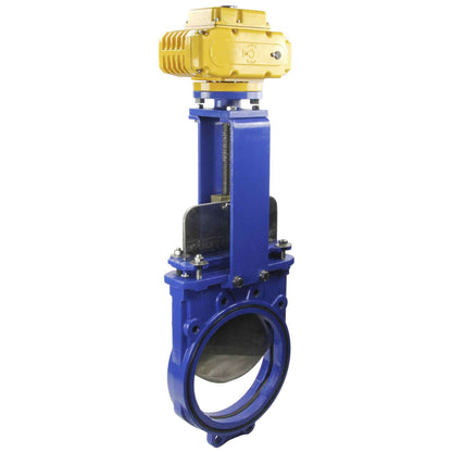 Knife Gate Valve DNOVA GVKN1331N-2W-Fb-ISO Class 125 NBR Wafer type, Cast Iron, Bidirectional, with DNOVA-MT-200 380V electric actuator