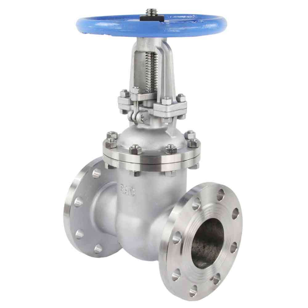 Wedge gate valve DNOVA, body material - stainless steel AISI CF8, wedge material - stainless steel AISI CF8, seal - stainless steel AISI 304, handwheel operated