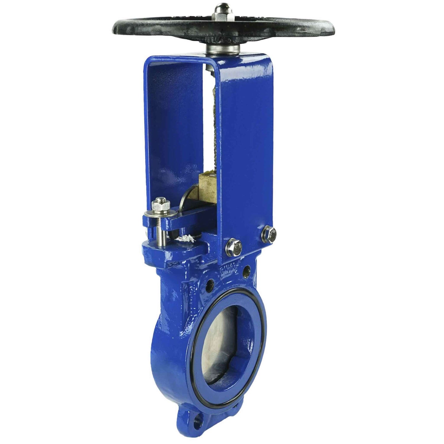 Knife gate valve DNOVA GVKN1331N-2W-Fb-S body material - cast iron GGG40, knife material - stainless steel AISI 304, seal - NBR, handwheel operated