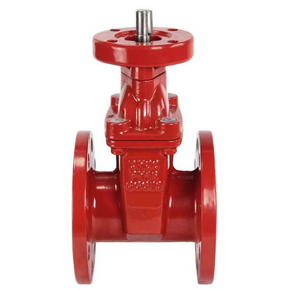 Wedge gate valve DNOVA GVWN1414E-2W-F (F4) RED PN16, body material - cast iron GGG50, wedge material - cast iron + EPDM, seal - EPDM, stem only