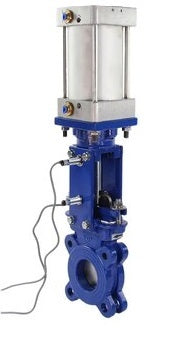 Knife Gate Valve wafer type DNOVA GGG40-SS304-EPDM-2W-DA PSI145 Class 125 with pneumatic actuator and LJ12A3-4-J/EZ 110/220V inductive sensors