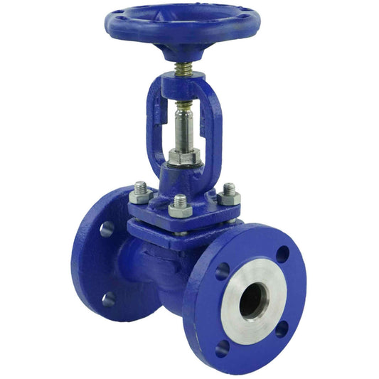 Pressure sealed stop valve DNOVA VS2130M-F-S PSI580, flanged, body material - steel GS-C25, seal - PTFE, steering wheel
