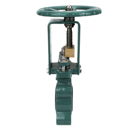 Knife Gate Valve DNOVA GVKR1331M-1W-Fb-S 16 bar, wafer type, body material - Cast iron GGG-40, seal - metal, with retractable spindle, handwheel operated