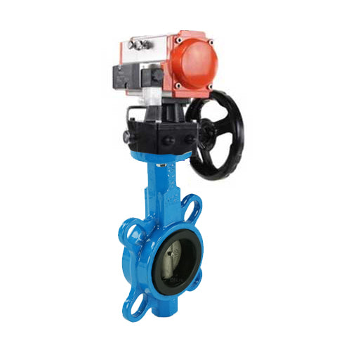 Water Butterfly Valve DNOVA g50-g40-epdm-DNOVA-da-4m310-24v-hdm-afc2000, body material - cast iron GGG50, disk material - cast iron GGG40, seal - EPDM, pneumatic actuator operated