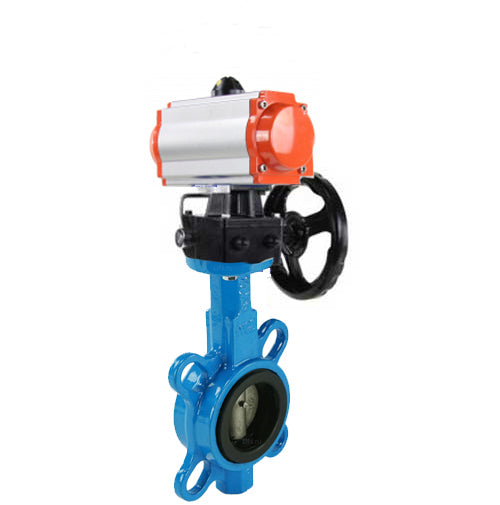 Válvula de mariposa de agua DNOVA g50-g40-epdm-DNOVA-da-hdm, material del cuerpo: hierro fundido GGG50, material del disco: hierro fundido GGG40, junta: EPDM, accionamiento neumático.