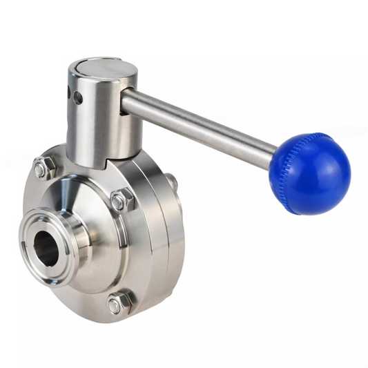 Water Butterfly Valve DNOVA WBV3131E-2W-C-H, body material - stainless steel AISI 304, disk material - stainless steel AISI 304, seal - EPDM, handle