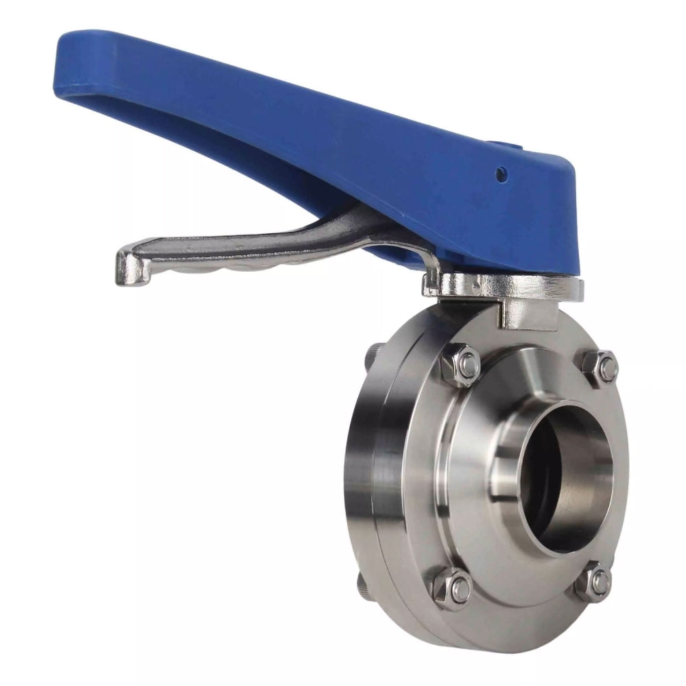 Water Butterfly Valve DNOVA WBV3131E-2W-W-H, body material - stainless steel AISI 304, disk material - stainless steel AISI 304, seal - EPDM, handle
