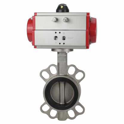 Water Butterfly Valve DNOVA 316l-epdm-DNOVA-da, body material - stainless steel AISI 316L, disk material - stainless steel AISI 316L, seal - EPDM, pneumatic actuator operated