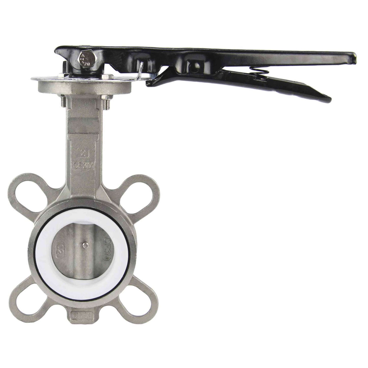 Water Butterfly Valve DNOVA WBV3232P-2W-Fb-H PN16, body and disk material - stainless steel 316L, seal - PTFE, handwheel operated