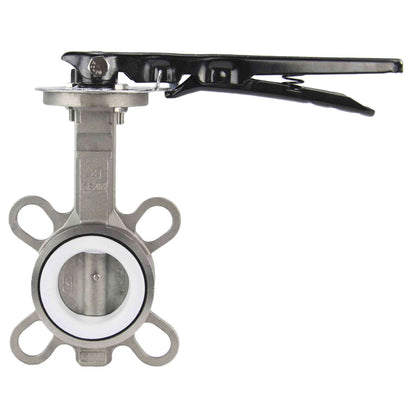 Water Butterfly Valve DNOVA WBV3232P-2W-Fb-H PN16, body and disk material - stainless steel 316L, seal - PTFE, handwheel operated