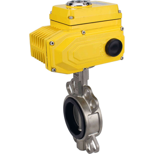 Water Butterfly Valve DNOVA 316l-nbr-DNOVA-380, body material - stainless steel AISI 316L, disk material - stainless steel AISI 316L, seal - NBR, electric actuator operated