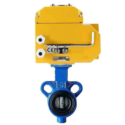 صمام فراشة الماء DNOVA AL-316L-EPDM مادة الجسم - سبيكة ألومنيوم، مادة القرص - فولاذ مقاوم للصدأ 316L، الختم - EPDM مع مشغل كهربائي DNOVA 24V
