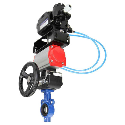 Water Butterfly Valve DNOVA al-316l-epdm-DNOVA-da-yt1000rsn-hdm, body material - aluminium alloy, disk material - stainless steel AISI 316L, seal - EPDM, pneumatic actuator operated