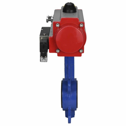 Water Butterfly Valve DNOVA WBV1332N-2W-Fb-H body material - Cast iron GGG50, disk material - Stainless steel 316L, seal - NBR with double-acting pneumatic actuator DA and pneumatic distributor 4M310-08 220V