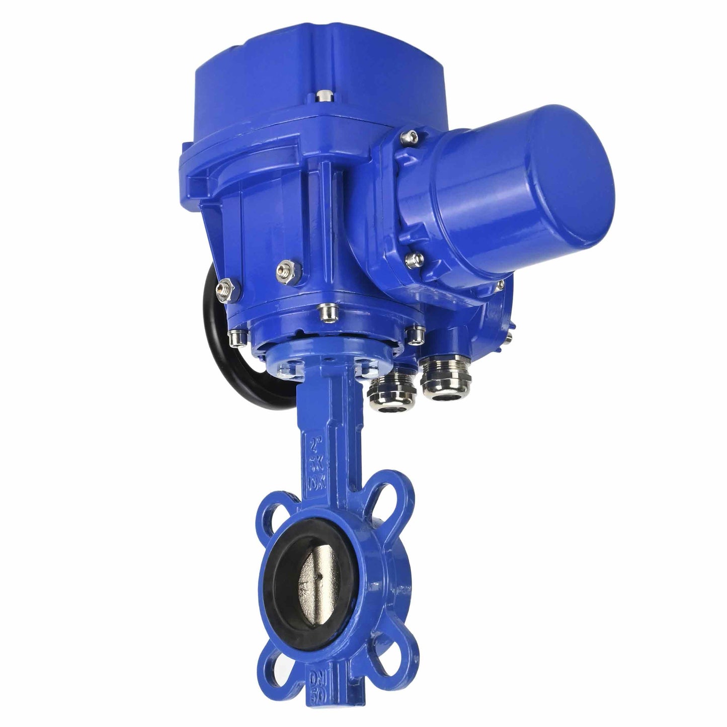Water Butterfly Valve DNOVA WBV1332N-2W-Fb-H body material - Cast iron GGG50, disk material - Stainless steel 316L, seal - NBR with 1/4-turn electric actuator DNOVA QT-W (M) EX 380V