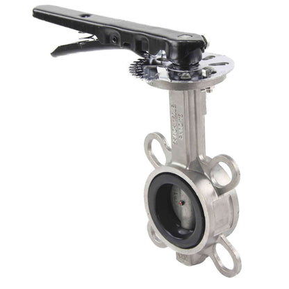 Water Butterfly Valve DNOVA WBV3232E-2W-Fb-H PN16, body and disk material - stainless steel 316L, seal - EPDM, handwheel operated